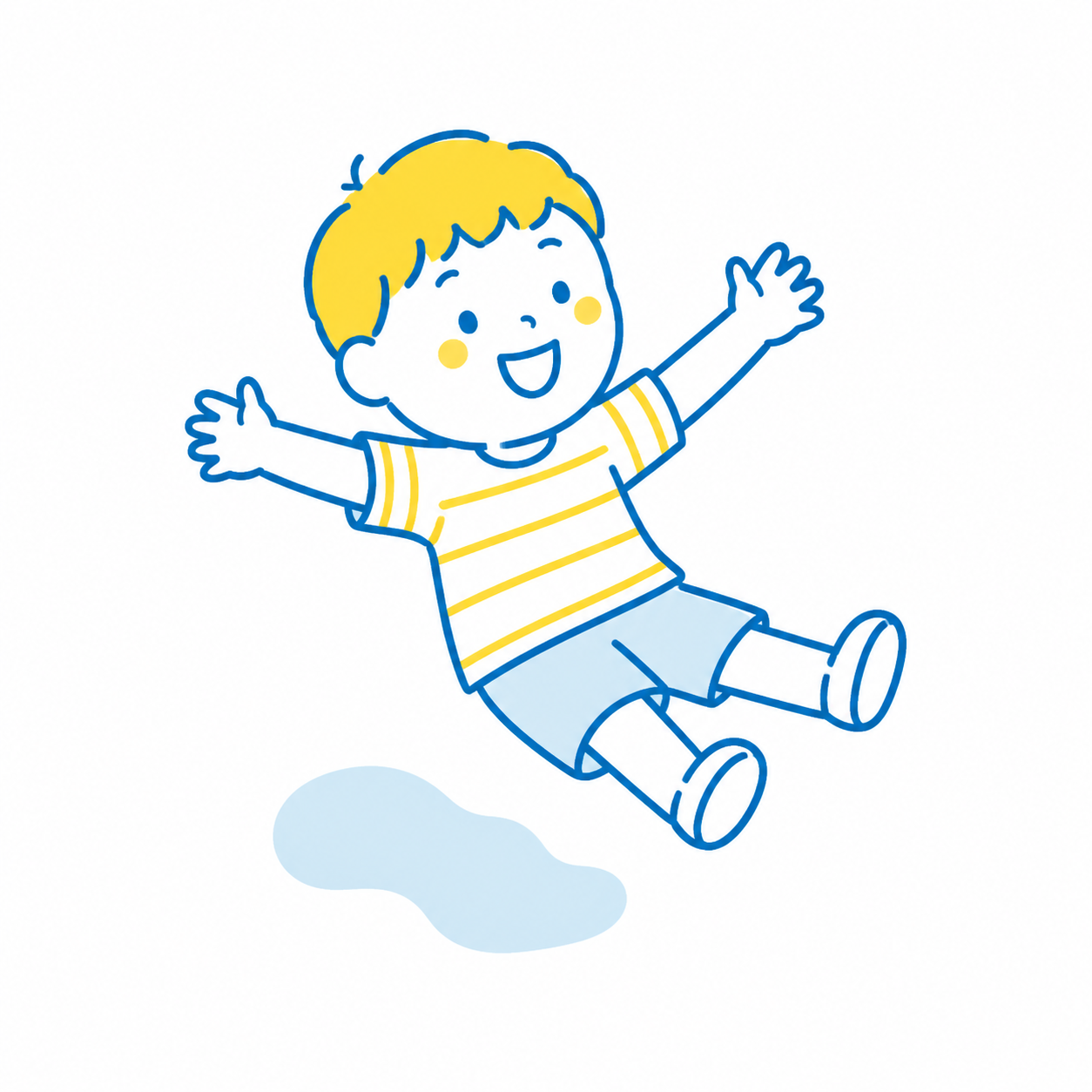 手を広げる子どものイラスト